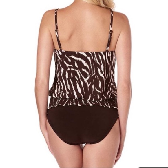 Miraclesuit Brown and White Bikini Swim - Picture 2 of 7